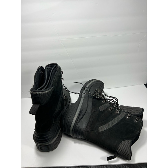 Ranger Mens Duck Boots Black Textile Lace Up Thermolite Insulated Mid-calf 9 - Picture 3 of 7